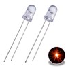 10 x Orange 3mm Ultra Bright LEDs Clear LED Bulb