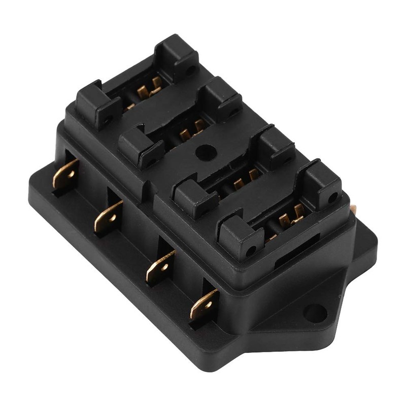 Fuse Holder Dustproof Fuse Block Black 1-40A Medium Blade for