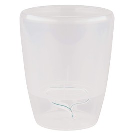 DECOPOTS - Self Watering Orchids Pots Set of 3 - Wicking Planter for Flowers - Water Level Indicator (Set of 3) - 4.9 Inch (4.9 ", Transparent)