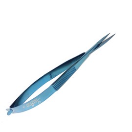 Micro 4.7" Self Opening Scissors from Stainless Steel - Scrapbooking and Decoupage Straight Scissors Blue (2 x Blue Straight)