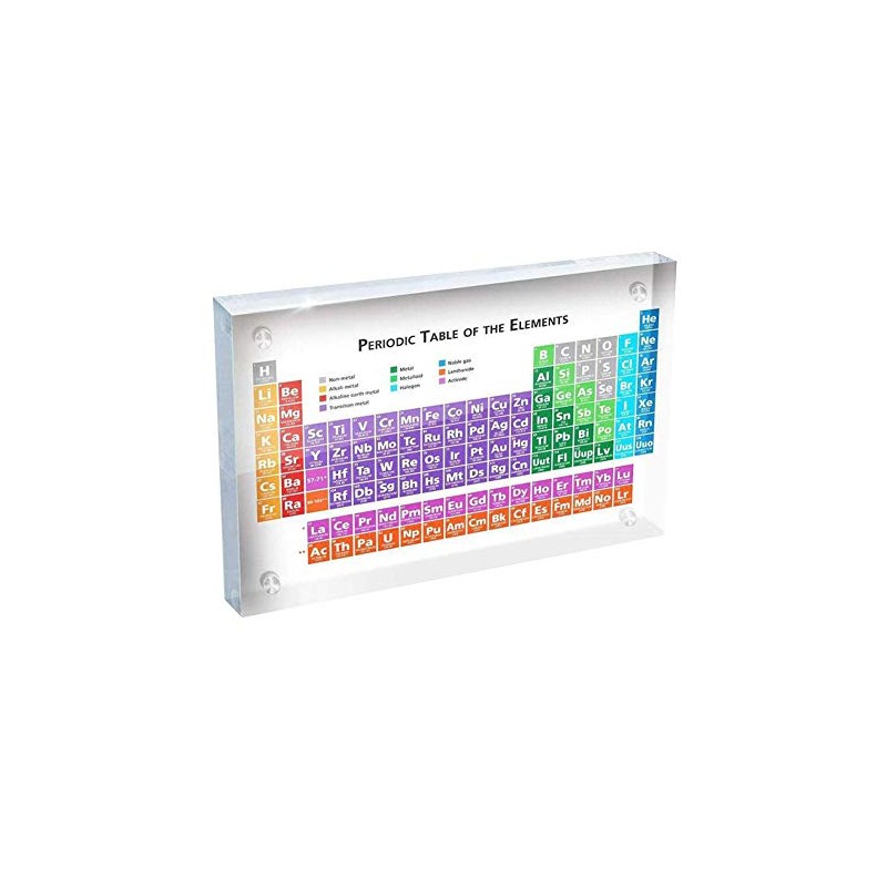Frazazy Chemical Element Periodic Table and Real Elements Acrylic Periodic