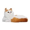 Simulation Furry Cat Figurine Home Cute Funny Synthetic Fur Cat
