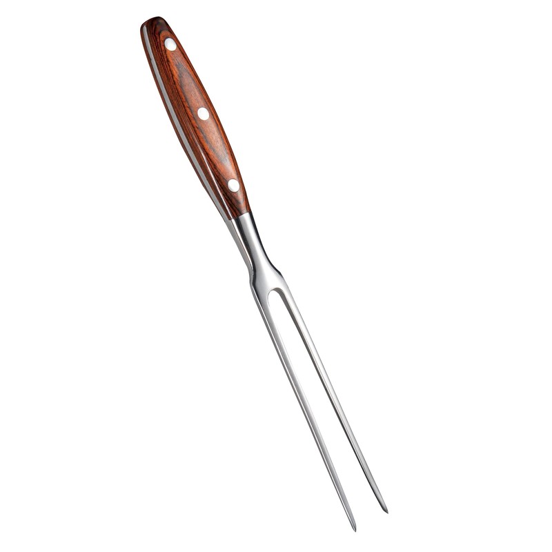 IMEEA Wood Handle Carving Fork, 11.4 inches (29 cm), Stainless