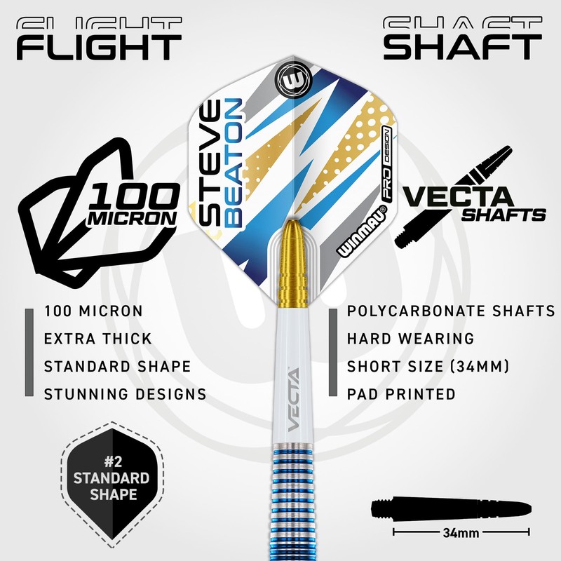 WINMAU Darts - Professional Player - Steve Beaton Legacy Edition