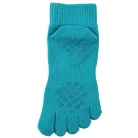 Blue Beam Women's Sports Five Toe Socks, Made in Japan, Anti-Slip, Sole Support, 9.1 - 9.8 inches (23 - 25 cm), green 1 pair