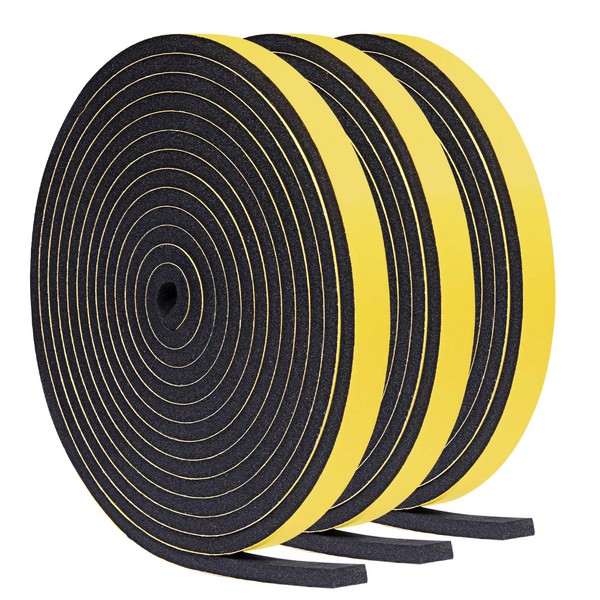 Foam Weather Stripping for Doors and Windows 1/2 inch W