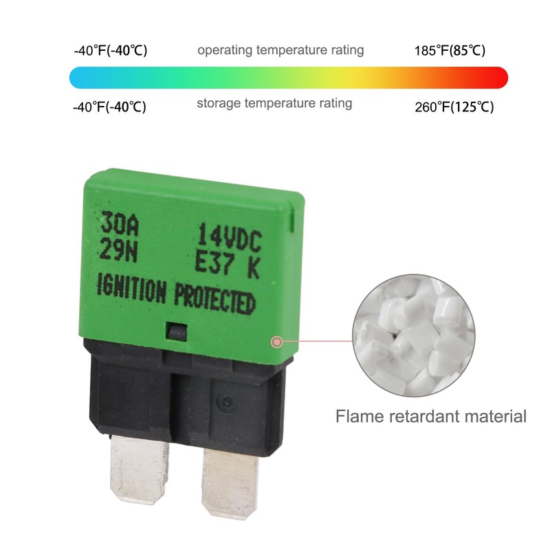 Gloaso DC 12V Auto Reset Fuse Circuit Breaker ATO/ATC Low