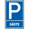 Parking Sign "guest" Portrait 300 x 200 MM, sturdy Aluminium