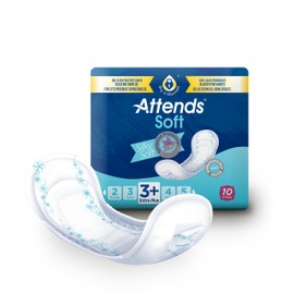 ATTENDS Soft 3+ Extra Plus, Hygiene-Einlagen, bei leichter Blasenschwäche, 10 St