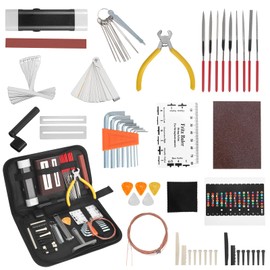 72PCS Guitar Maintenance Tools Kit, Guitar Repair Tools Kit with Carrying Bag, Guitar Repairing Tool Kit for Intonation Adjustment Repair, Guitar Care Cleaning Gift for Music Instrument Beginner