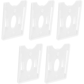 Soporte para Tarjeta RFID 85 x 54 mm, 5 Unidades de Soporte Plástico ABS con Ventosa para Espejo Retrovisor, Porta Tarjetas IC Ideal para Oficina y Hogar, Color Beige