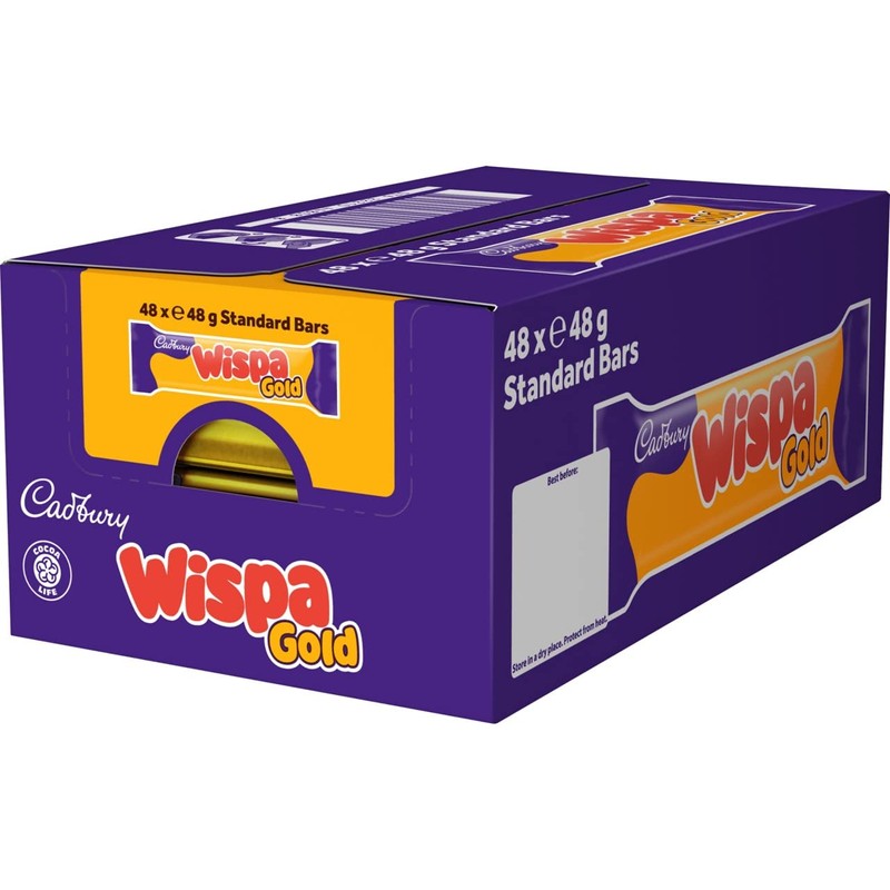 Cadbury Wispa Gold Chocolate Bar, Textured Milk Chocolate with Soft