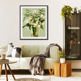 Peinture par Numero Paint by Numbers Adults, DIY Oil Painting Craft Set for Beginners and Adults, Includes Canvas, Acrylic Paint Set and 3 Brushes 40 x 50 cm