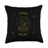 Crystal Baller Funny Gemstone Throw Pillow