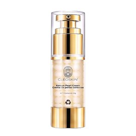 CLEOSKIN Crema contorno de ojos de Perlas Coreanas, elimina ojeras, iguala el tono de la piel, reafirmante, hidratante, skincare coreano, Belleza (Crema de perlas Coreanas, 25g)