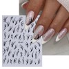 Unbranded 4Pcs Set Nail Stickers Abstract Line Self-Adhesive Slider Peel