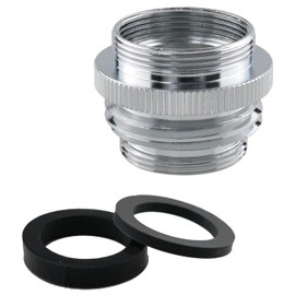 Ruiwaer Faucet Adapter (Convert External Thread (15/16"-27) or Internal Thread (55/64"-27) The Aerator to 3/4" Hose External Thread or 55/64"-27)