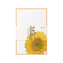 Midori 88733006 Summer Letter Foil Sunflower Postcard