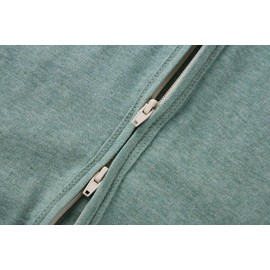 Hajakadas-Y Baby Sleeping Sack Unisex Baby Wearable Blanket, Sleeveless Sleep Sack with 100% Cotton 2-way zipper 0.5 TOG (Green Melange,12-18 Months)