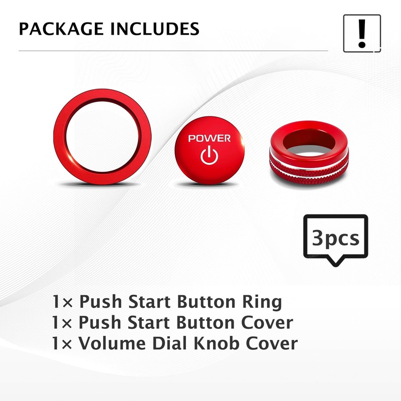 for Toyota Prius 2023-2026 Accessories, 3-Pieces Aluminum Alloy Knob Covers