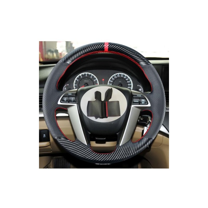 Kivnto DIY Carbon Fiber Steering Wheel Covers for Honda 8th