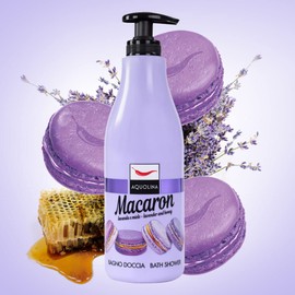 Aquolina Macaron Lavender and Honey Shower Gel Delicate and Light Bubble Bath that is quickly absorbed - 500 ml
