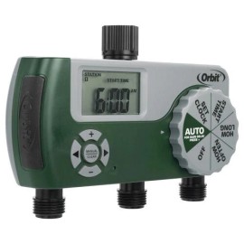Orbit 3 Station Digital Hose Bibb Outdoor Irrigation Sprinkler Timer Water Control