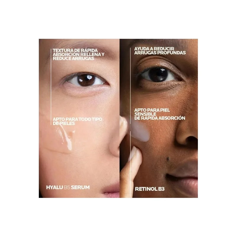 Kit Hidratante Serum Hyalu B5 + Retinol B3 La Roche