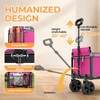 Portable Collapsible Wagon, Foldable Cart with Removable Side