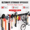ZICANYCO Garage Tool Organizer Wall Mount 96 inches with 18