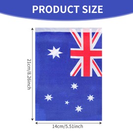 30 Pcs Australian Flag Bunting Australia Flags Vivid Color Australia Flag Party Decoration For Indoor Outdoor Sporting Events, Street Parties, Festivals and Celebrations