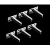 Seimneire 6pcs 3 Inch Floating Shelf Bracket, Heavy Duty Hidden