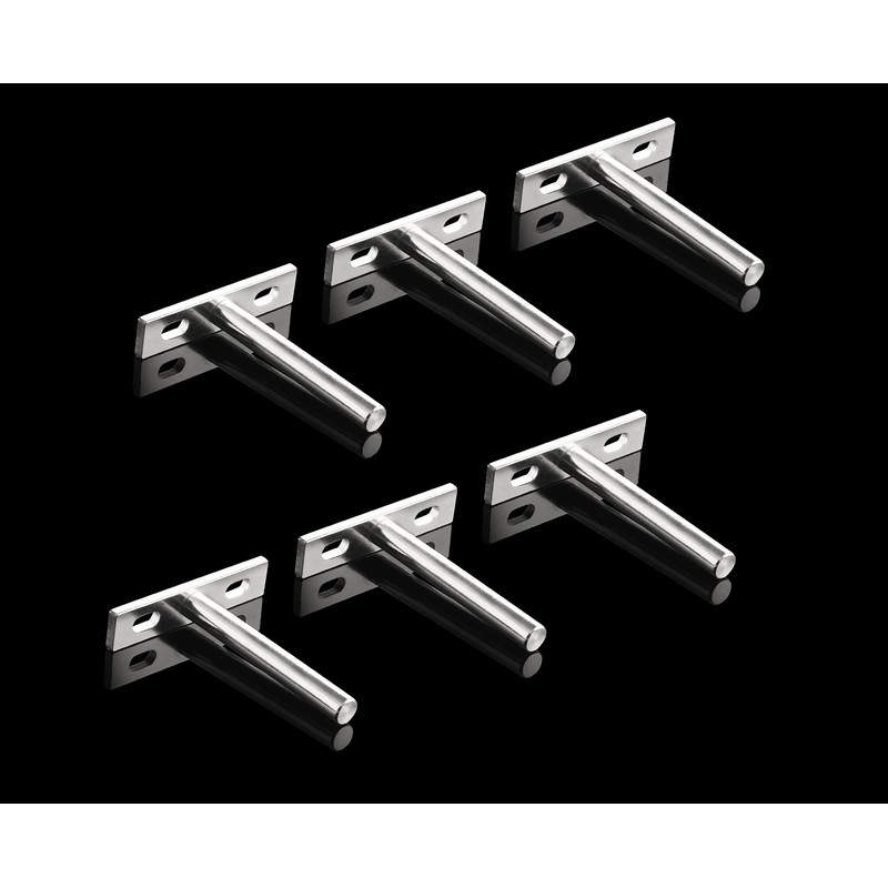 Seimneire 6pcs 3 Inch Floating Shelf Bracket, Heavy Duty Hidden
