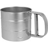 METALTEX Mehlschüttelsieb 10 cm mit Einhand-Mechanismus / Weißblech / Mehlsieb