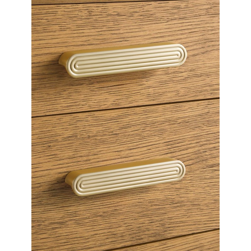 JIASENBAO 10 Pack Gold Cabinet Pulls 5" Hole Center Brushed