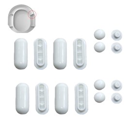 UtySty 16 Pack Toilet Seat Bumper Pads Kit Bidet Lid Attachment Push-in Replacement Buffer Spacer Anti-noise Cushion Pad Cover for Starck 3 X Overpriced Bathroom Repair Parts