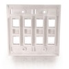 C2G 03415 8-Port Double Gang Multimedia Keystone Double Gang Wall