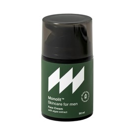 Monolit Gesichtscreme mit Algenextrakt für Männer - 50 ml, pflegendes Avocadoöl, Anti-Aging-Spirulina, feuchtigkeitsspendendes Kokosöl, glow skin, Feuchtigkeit und Regeneration der Haut