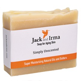 Pure Sabao Jack & Irma – Simply Unscented – Soap for Mature Skin - Superfatted Soap, Super Moisturizing – Handmade Natural Soap