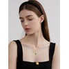 JIYVY32 Emerald Necklace May Birthstone Sun Moon Necklace for Women