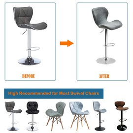 Bifaunvogel 2 Pack Counter Height Bar Chairs Cover Velvet Swivel Bar Stools Slipcovers Stretchable Swivel Barstools Chair Covers with Back for Bar Home Kitchen Cafe Dark Grey