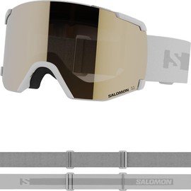 Salomon S/view Access Unisex Skiing Snowboarding Goggles - Extended Field of Vision, Reduces Eye Fatigue and Glare, No More Fogging - White, One Size