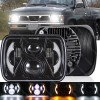 Unbranded For Nissan D21 Pickup 1986-1994 Black 7x6" LED Headlight