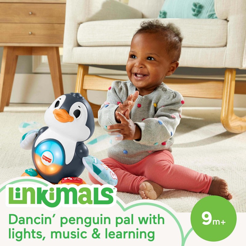 Fisher-Price Baby Learning Toy Linkimals Cool Beats Penguin for Ages
