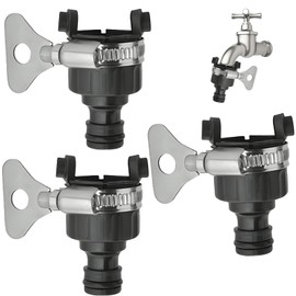 3 Piece Universal Tap Connector for Hose Pipe, Adjustable Indoor Tap Hose Connector, Hose Pipe Tap Connector, Tap Hose Connectors Kitchens Suitable for Kitchen Garden Bathroom