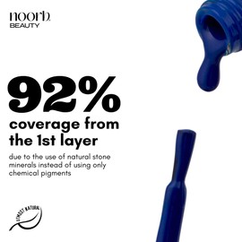 noorb beauty Ink Blue Gel Polish, Natural Gel Nail Polish with Organic Pigments, Soak Off UV Nail Gel Polish Dark Blue Color