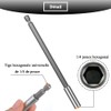Teocpai 5pcs Magnetic Bit Holder Extension Rods, 1/4 Inch Hex