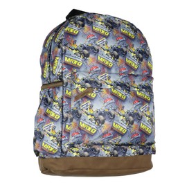 Monster Jam Backpack Maximum Destruction Max-D Monster Truck Allover Design School Laptop Tech Sleeve Travel Daypack