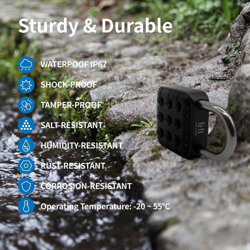 HIFAM Combination Lock for Locker, Smart Padlock, Gym Locker Lock