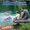 DEERC 13 inch Remote Control Boat for Kids, 2.4Ghz RC